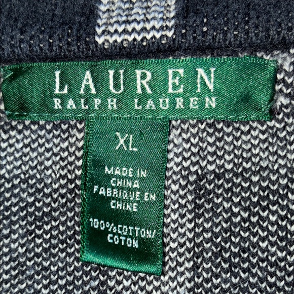 Lauren Ralph Lauren Women's Grey & White Plaid Cardigan Sweater, Zip Front. XL - Picture 11 of 16